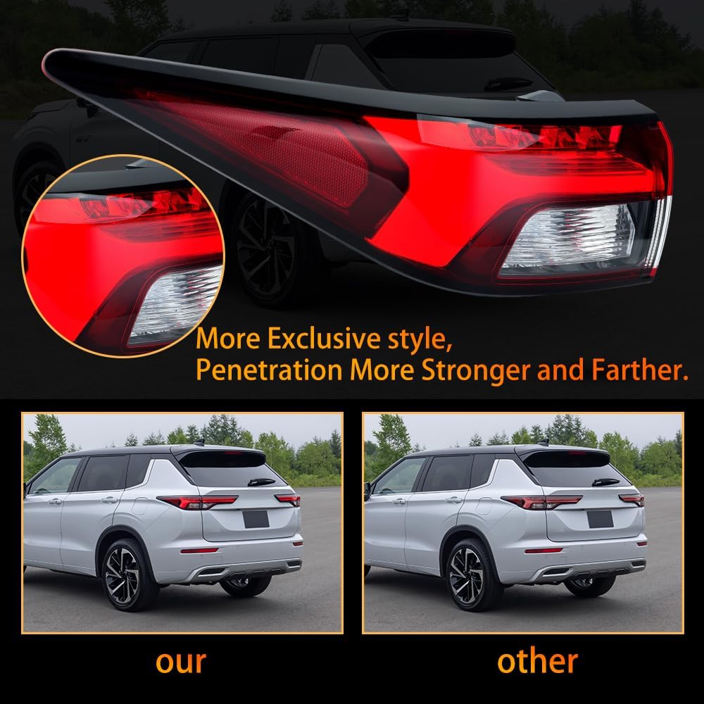 Left LED Outer Tail Light Assembly Fits For Mitsubishi Outlander PHEV 2022 2023 2024 Rear Brake Stop Lamp Driver Side 8330B183 CLH94107063