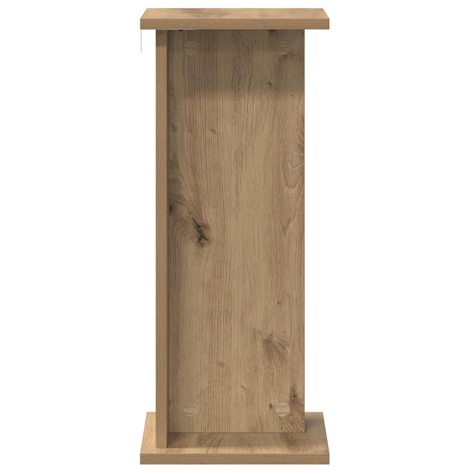 Supporto per piante, 2 pezzi, in legno, ingegneria, rovere, artigianale, 25