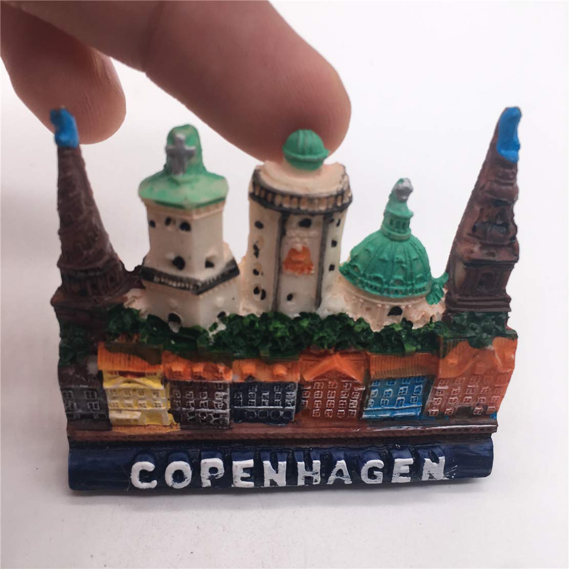 Magnete Frigorifero Copenaghen Danimarca 3D In Resina - Souvenir Di Viaggio Fatto A Mano