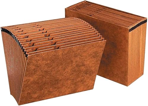 Staples 119099 Letha-Tone - Archivo expansible A-Z, índice de tamaño carta, 21 bolsillos, color marrón