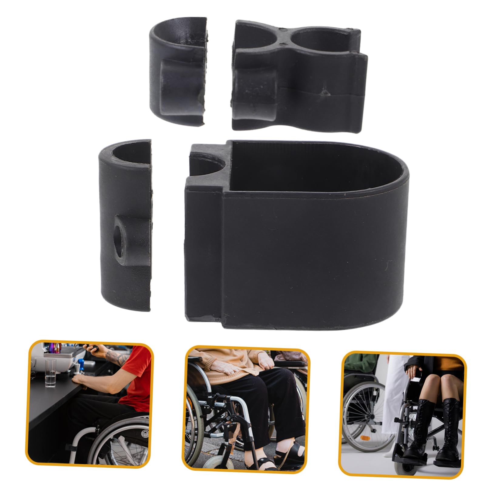 FRCOLOR 3 Set Di Supporti Per Bastoni in Lega Di Plastica Per Accessori Per Deambulatori Pieghevoli