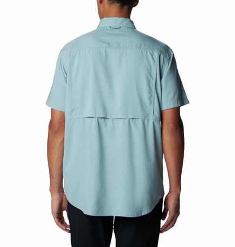 Image of Columbia Men Polyester Loose Omni-Shade Ridge Utility Lite Hiking and Trekking Short Sleeve Shirt