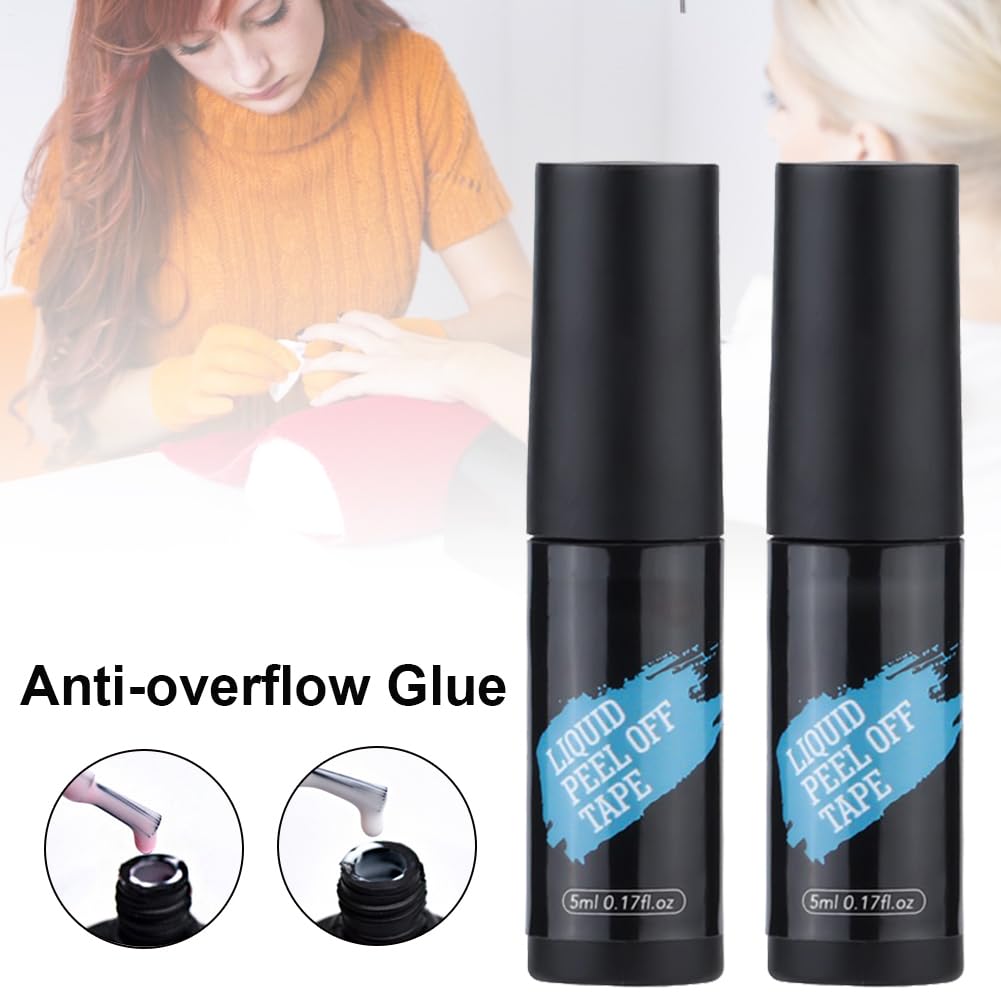 Protection de la peau en latex liquide - Anti-débordement - Protection des bords des ongles - Protection des cuticules - Protection des cuticules - Anti-saleté - Colle en latex liquide