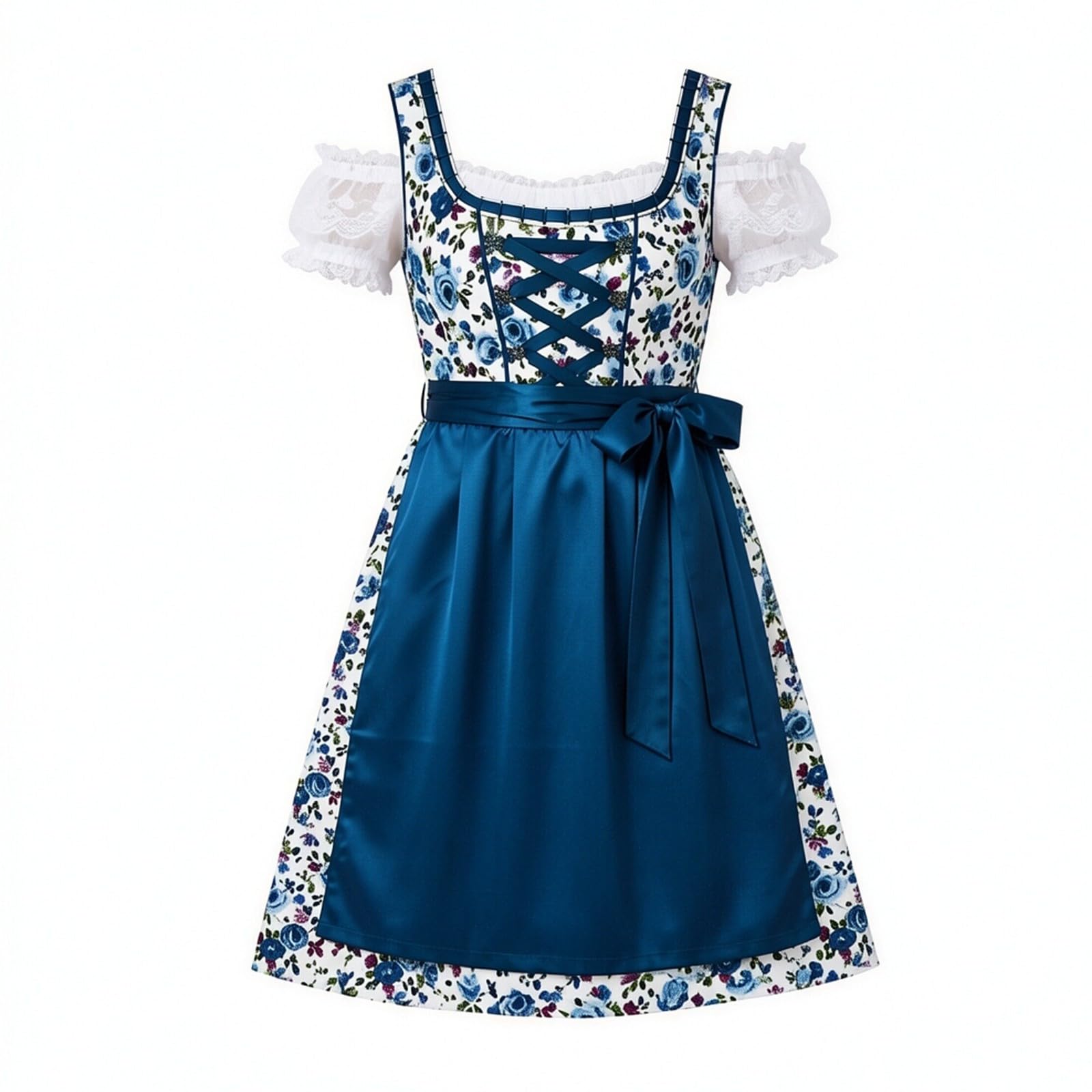 Generisch Disfraz infantil 2026 para cosplay de fiesta, elegante estilo imperio, traje de rol, corsé histórico, para todas las estaciones, incluye zapatos Mary-Jane hasta la rodilla