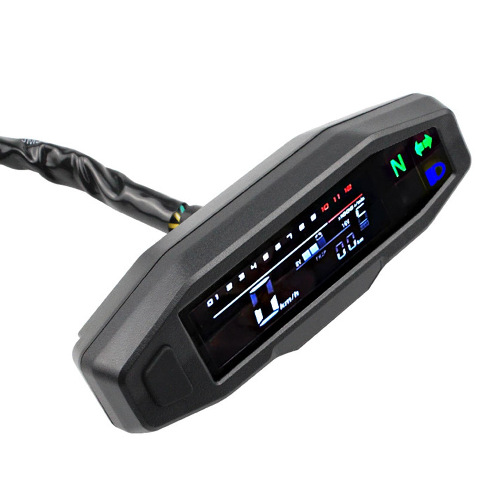 Compteur de vitesse pour vélo de cross, tachymètre de moto | Compteur de | tours d'écran LCD 6 vitesses | Indicateurs de compteur de vitesse de moto pour la plupart des modèles de moto, moteur à