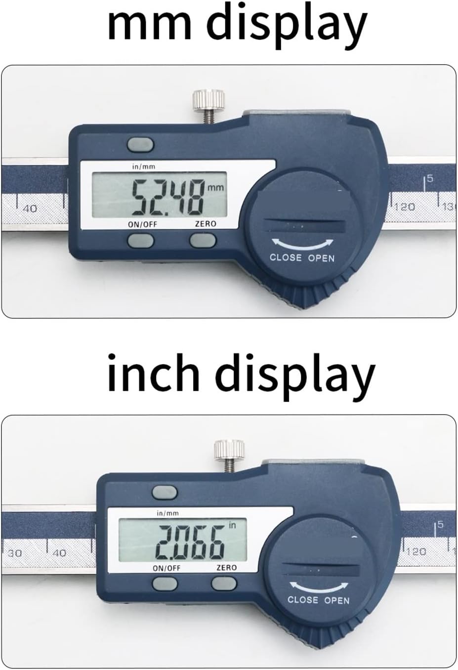 Linear Scale, 0-200 Mm Horizontal Type Linear Scale Ruler Stainless Steel Linear Scale LCD Display Inch Metric Caliper Scale Measuring Tools