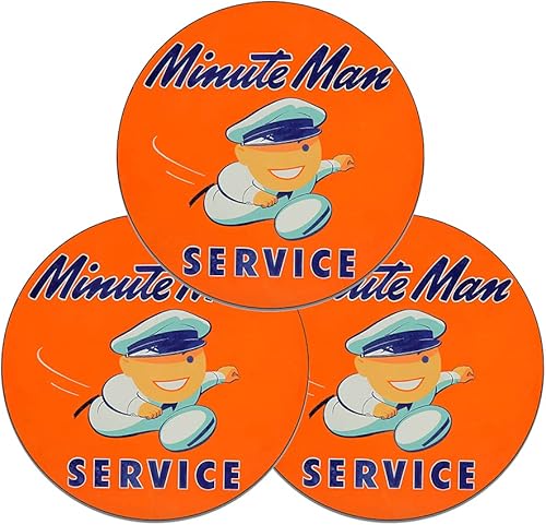 Miniatura 380 de Brotherhood Letrero de gas vintage de reproducción de letreros de metal vintage, letrero redondo de metal para garaje y hogar, 8 pulgadas de Nourse