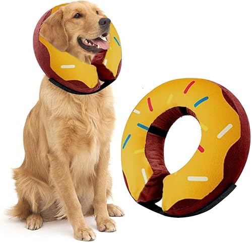 Miniatura 8 de Collar de cono para perro poscirugía, collar isabelino e para perros y gatos, antimordeduras, antilamos, collar inflable protector para curar