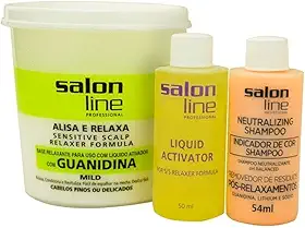 Salon Line, Guanidina Tradicional, Mild Alisa e Relaxa, 215g