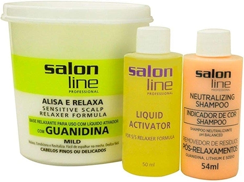 Salon Line, Guanidina Tradicional, Mild Alisa e Relaxa, 215g