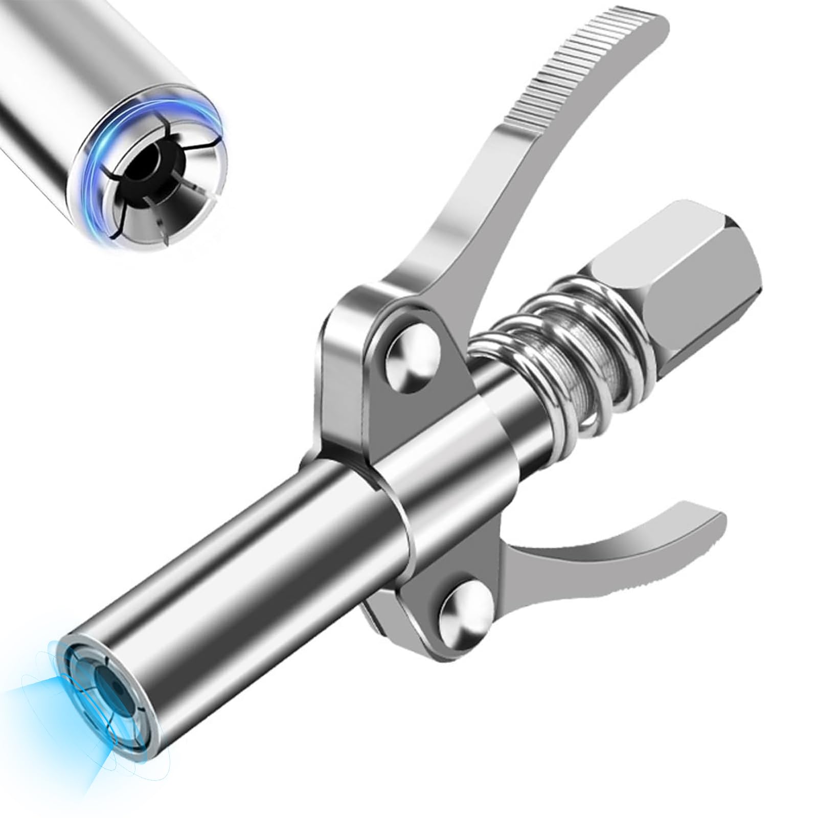 Bavooty Testina per ingrassatore G Coupler con Doppia Impugnatura,10000 PSI Ugello per Pistola a Grasso,Ingrassatore,Doppia Maniglia Testina Ingrassatore,Adatto per Tutte Le Pistole a Grasso M6-M14