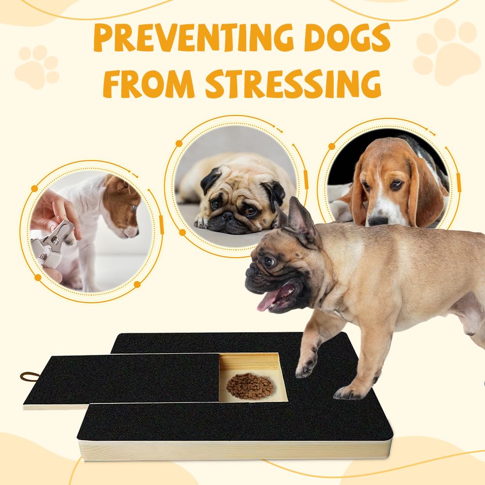 hoehew Tabla para rascar uñas de perro, almohadilla gruesa para rascar para uñas, papel de lija autoadhesivo, amoladora de lima de uñas, tabla de cortar uñas para perro, juguete para rascar (2)