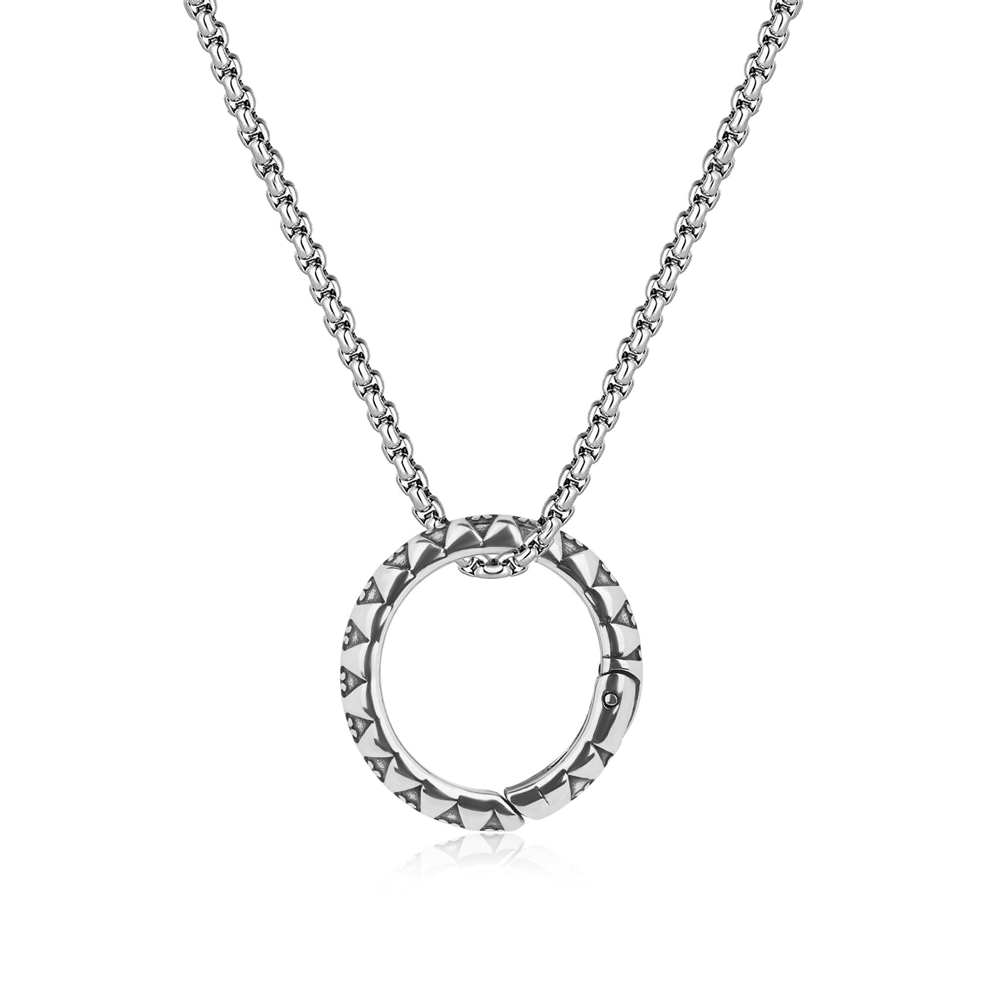 GAVU Mens Ring Holder Necklace, Stainless Steel King Keeper Necklace for Men and Women