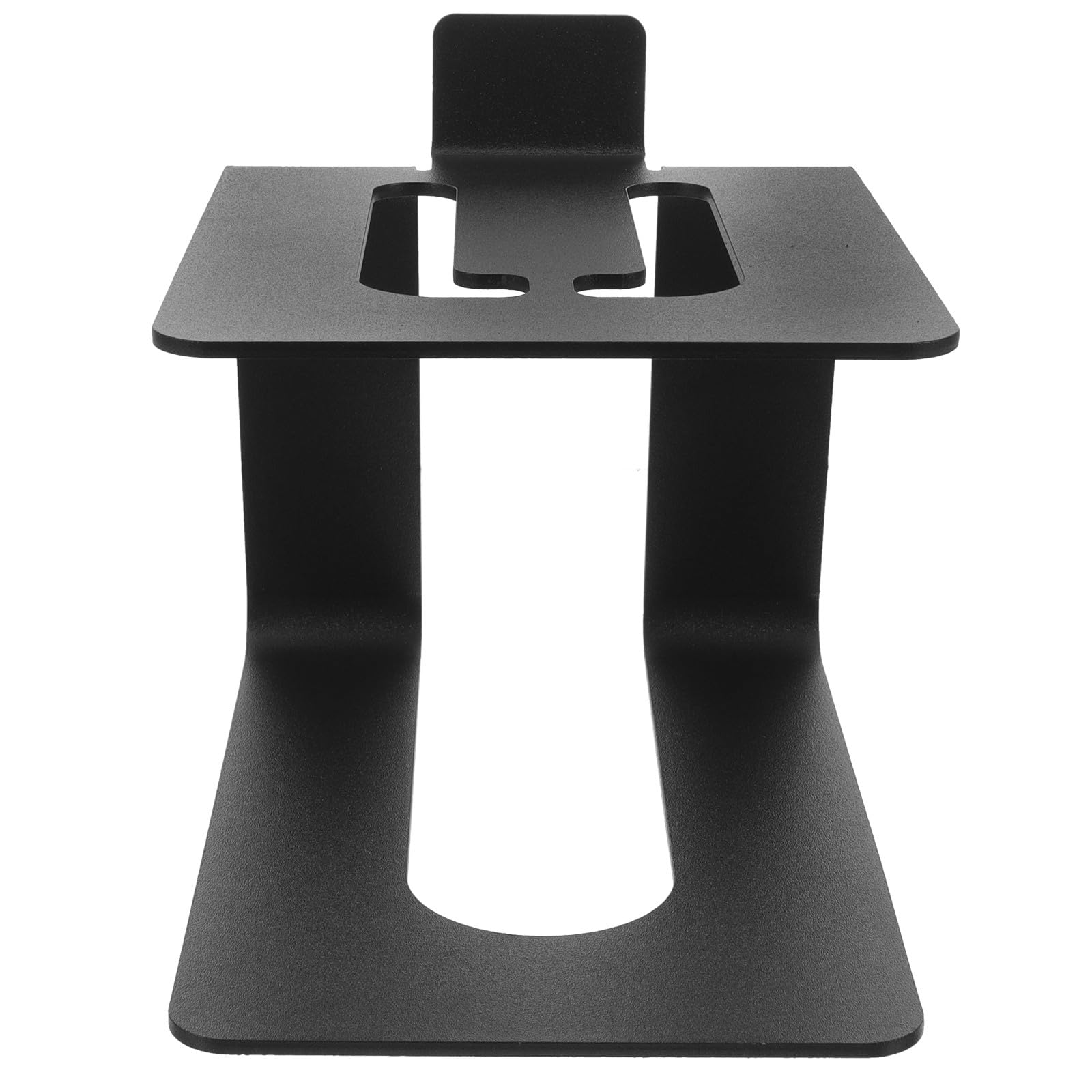 Supporto per Diffusori da Tavolo Supporto Resistente in Metallo Nero, Design Unico senza Bisogno di Attrezzi, per Altoparlanti da Scrivania