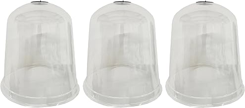 Selections Large Garden Plant Bell Cloche Plastic Covers with Ground Pegs Reusable Frost and Pest Protection (Pack of 3)