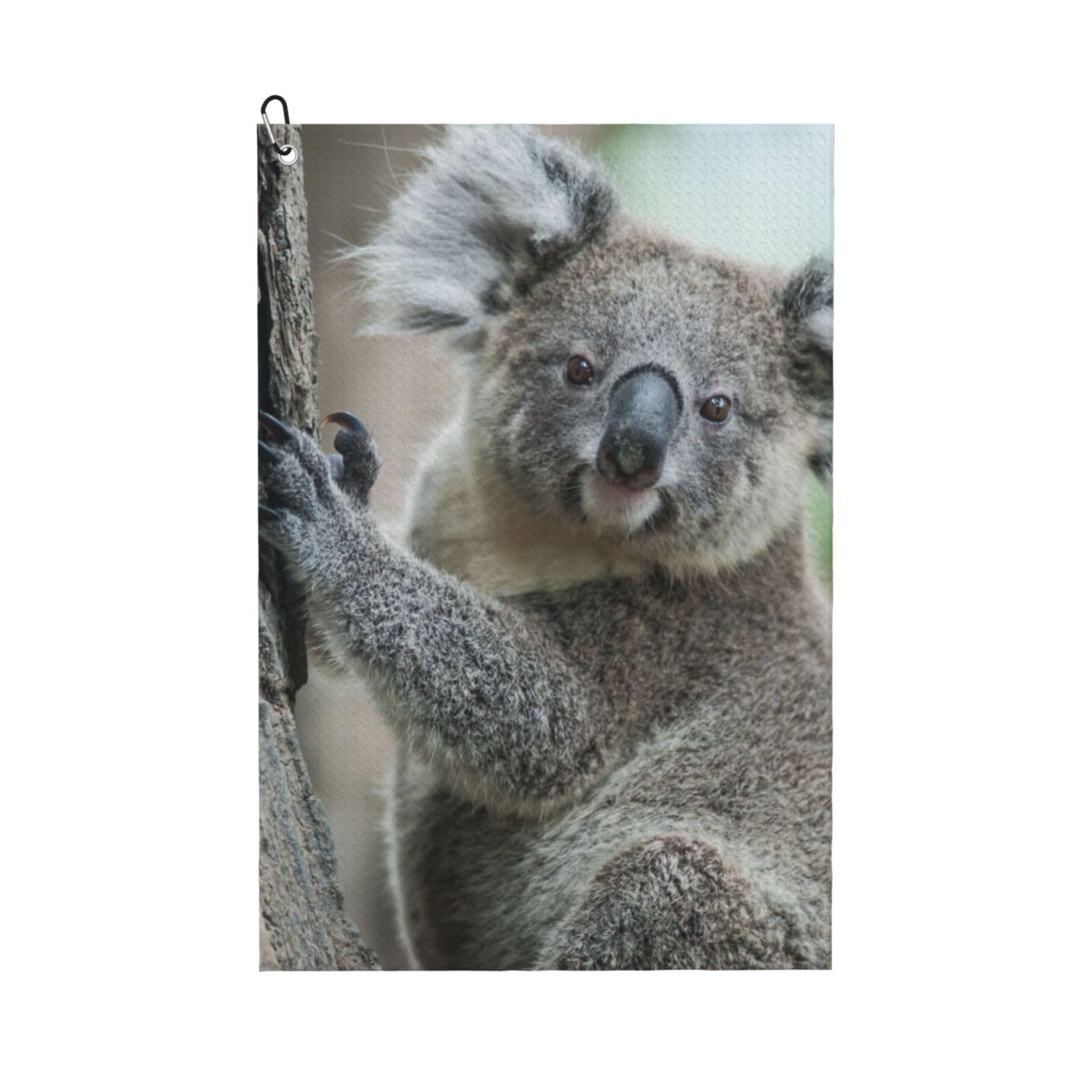 Hnnkloy Koala, 16x24 in Portable Waffle Golf Towels with Carabiner Clip for Golf Bag