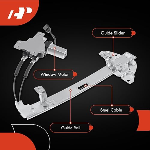 Miniatura 6 de A-Premium Elevalunas eléctrico con motor compatible con Pontiac Grand Prix 1997-2003 Sedan trasero izquierdo del lado del conductor
