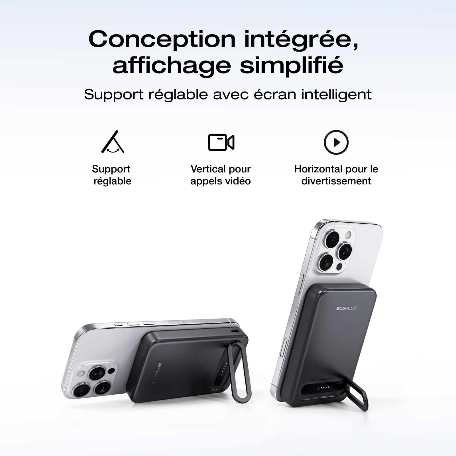 EcoFlow Rapid Mag Qi2 Magnétique Powerbank 10000mAh 15W, Certifié Qi2.0 Batterie Externe Magnétique 36W sans Fil Power Bank Rapide Chargeur pour iPhone 17/16/15 Pro Max Noir
