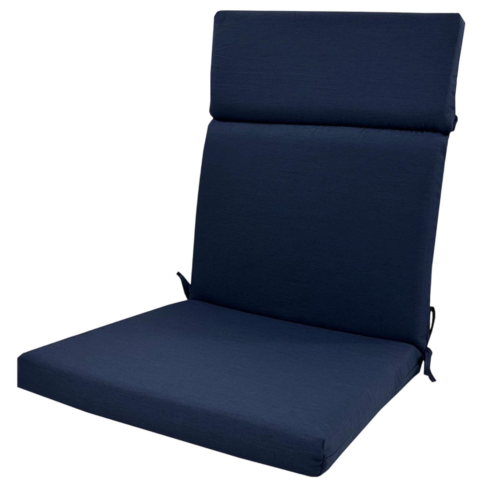Waterproof High Back Chair Cushion With Ties 45x107x3cm -Indoors/Outdoors Patio Seat Pad Cushion For Garden Chairs, Loungers, Recliner Relaxer, Water - Resistant Material