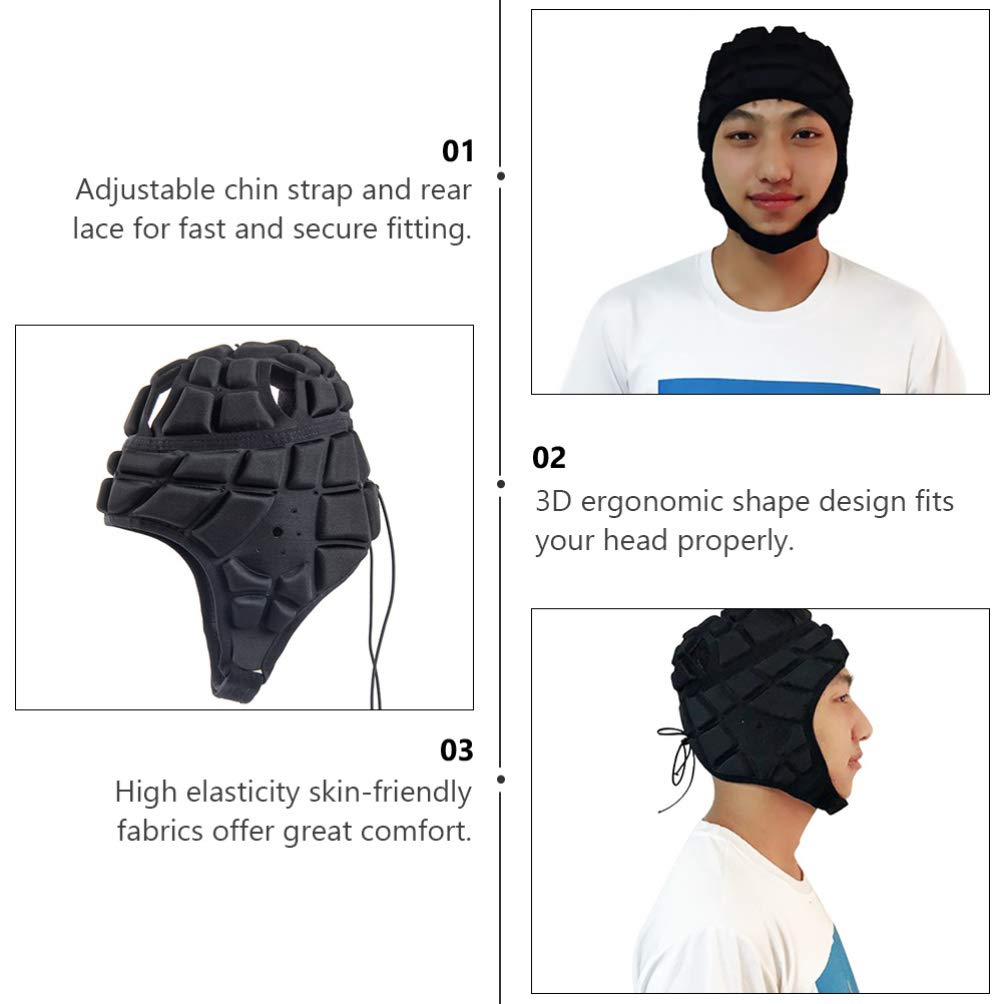 BESPORTBLE Rugby Helm Kopfschutz Kopfbedeckung für Fußball Scrum Cap Kopfschutz Weicher Schutzhelm für Erwachsene