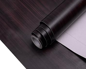 Univocean Dark Wood Furniture Wallpaper, PVC Waterproof Wall Stickers, 330 x 45 cm