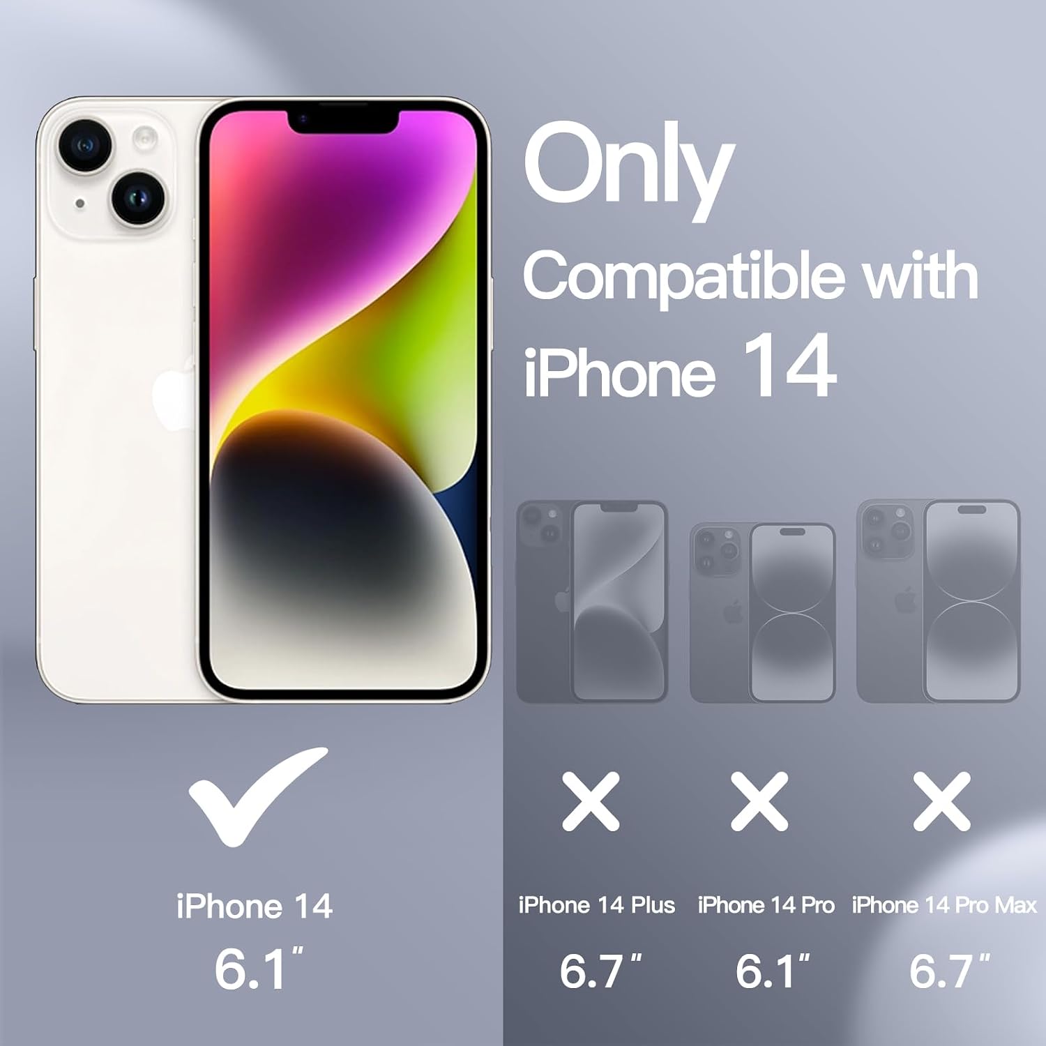 JETech Silicone Case for iPhone 14, Starlight image 2
