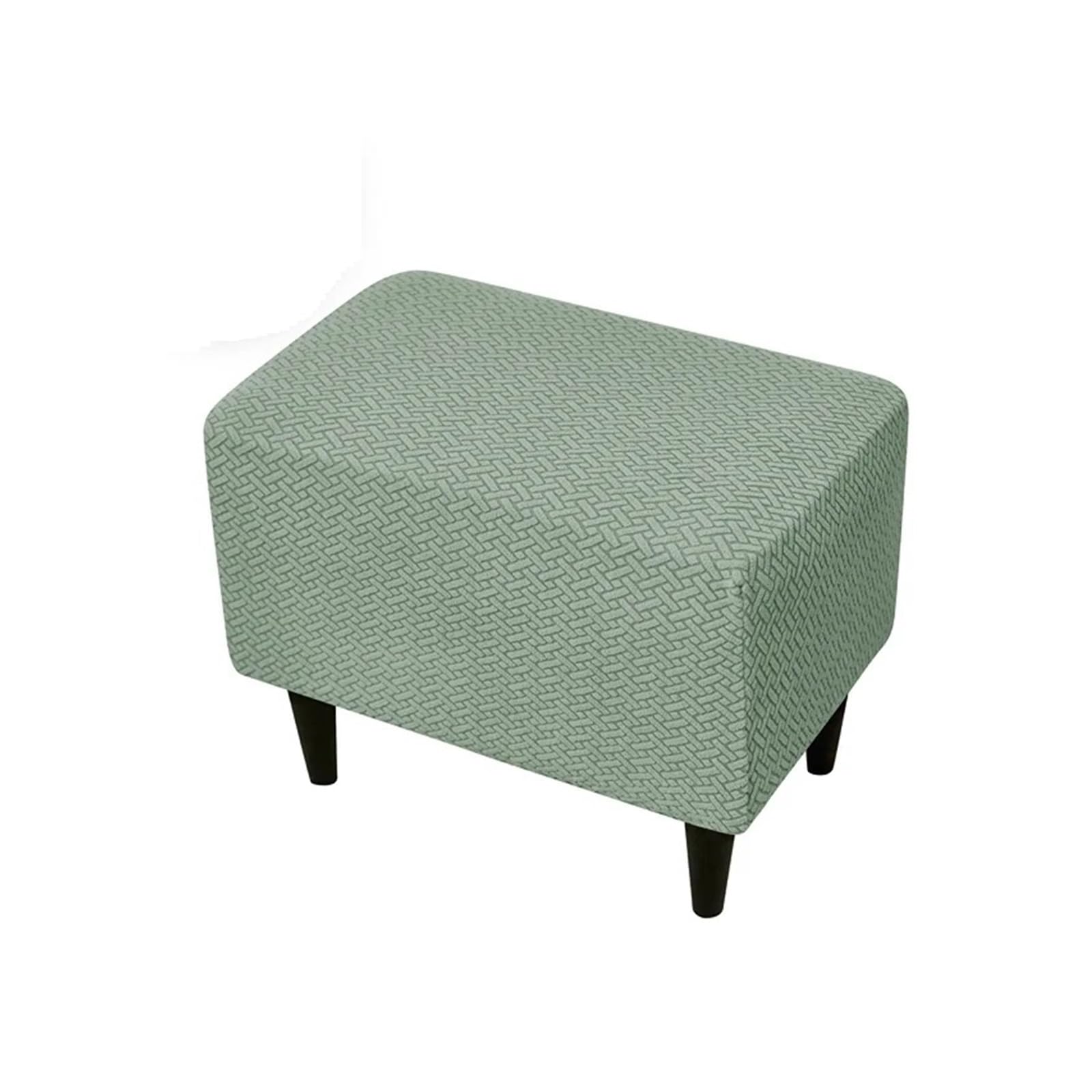 GCYEIDMA Wing Chair Slipcover Jacquard Wingback Sofa Covers Stretch Wing Chair Cover Elastic Armchair with Cushion Furniture Protector(B6 Footstool cover)