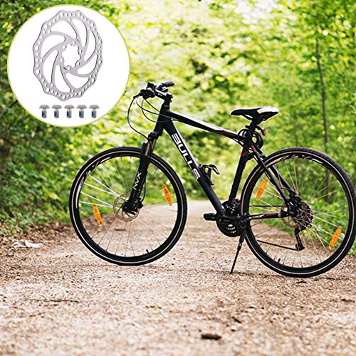 BOWINR 2pcs 160mm Bicycle Disc Brake Rotor, Stainless Steel Bicycle Brake Rotor, Bike Disc Brake Rotor with 12 Bolts for Most Road Bike Mountain Bike MTB BMX