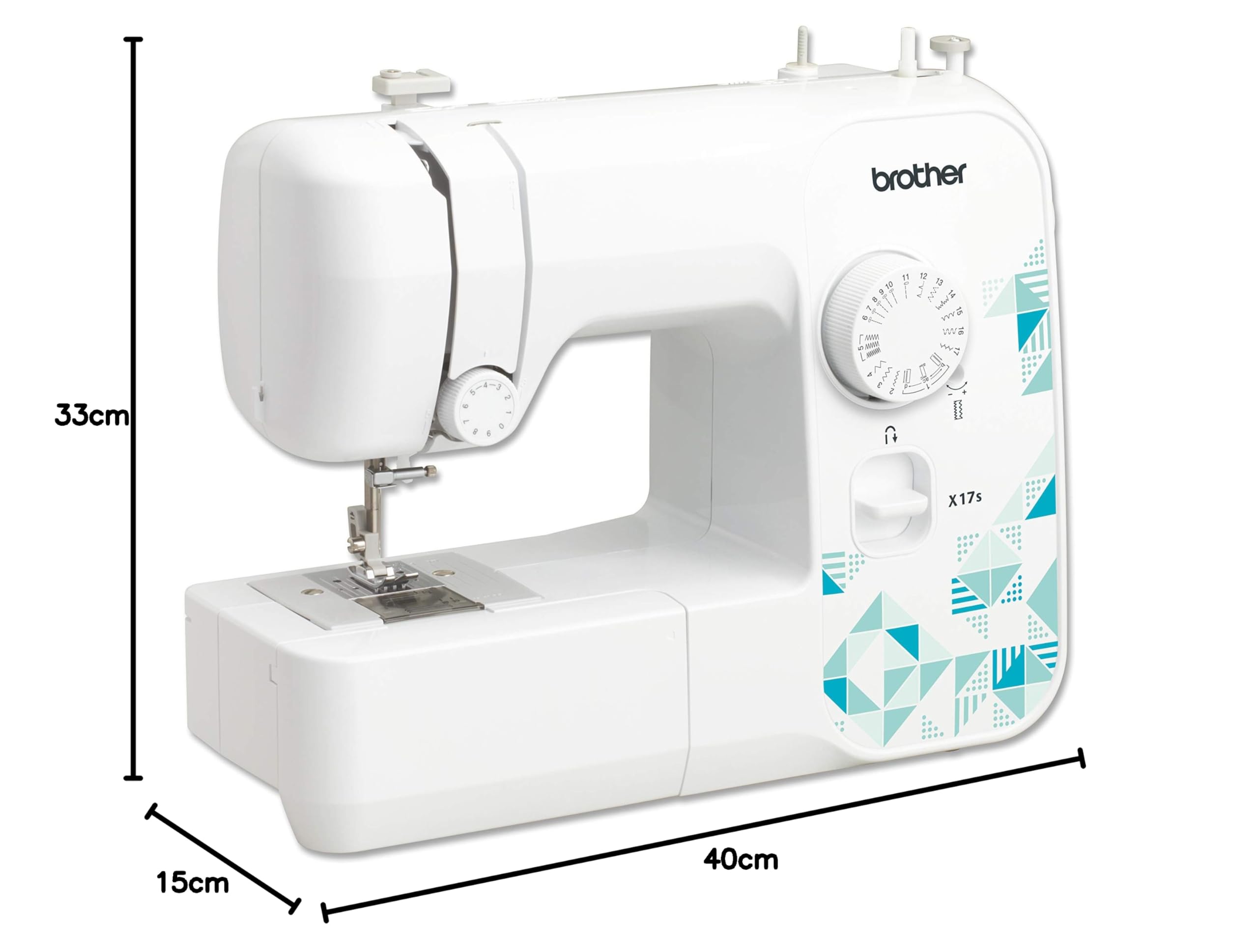 Brother X17S macchina da cucire meccanica, Bianco/Blu, 40 x 15 x 33 cm
