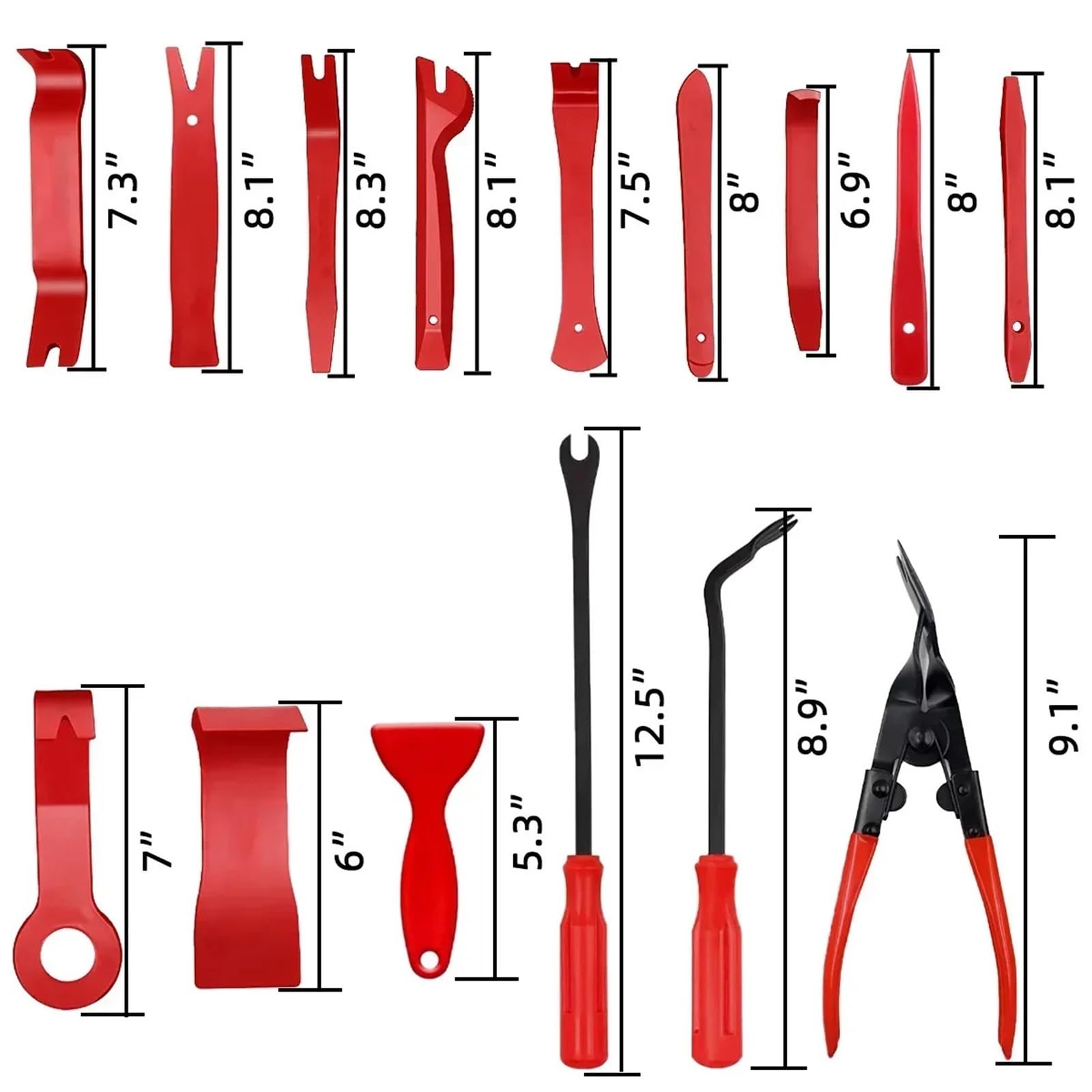 Herramientas for el Coche, Kit de desmontaje del Interior, Herramienta for Quitar molduras Paneles, desmontadores plástico for, Caja Herramientas Completa Manual para Hogar o Garaje(25PCS (Box))