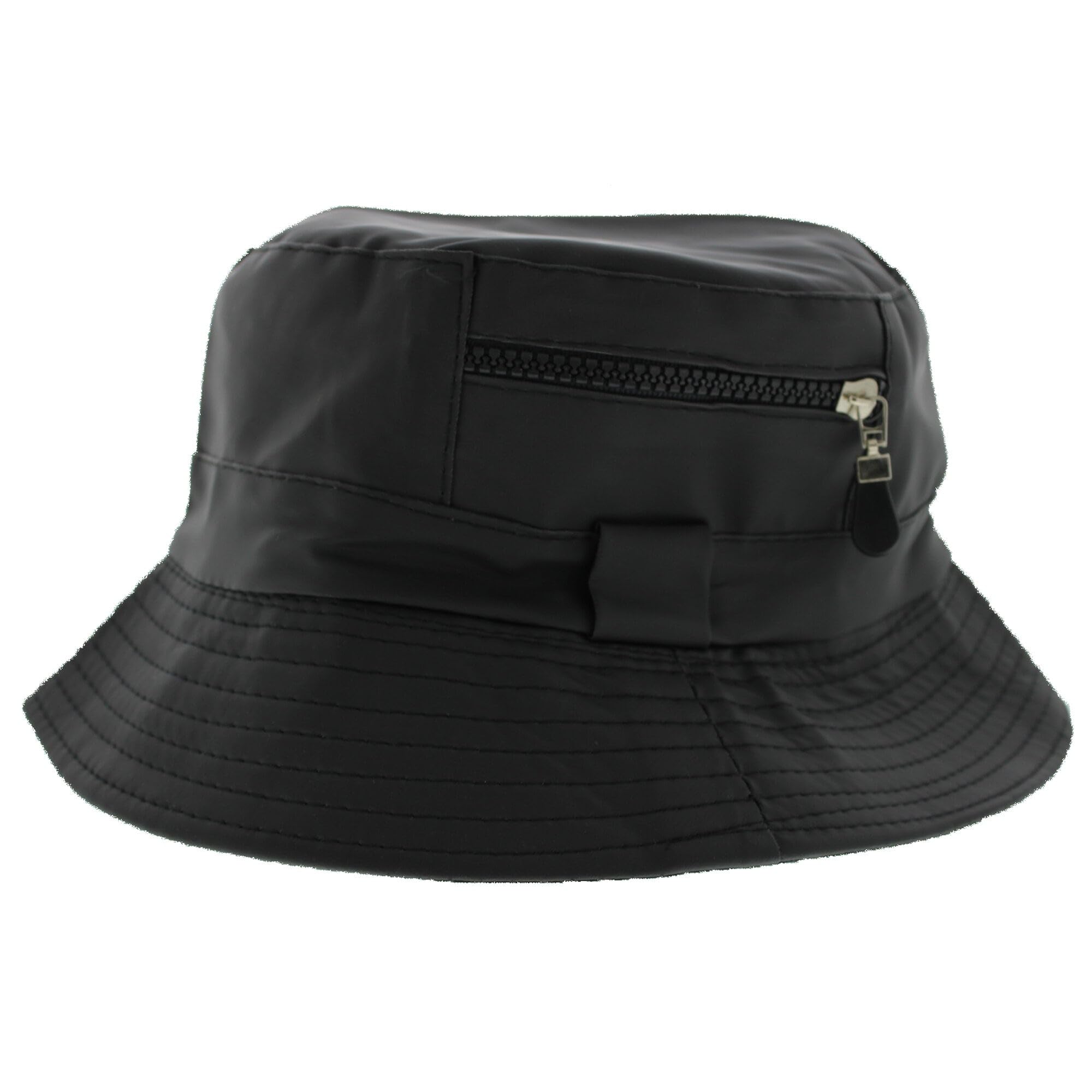 Zac's Alter Ego Black Waterproof Bucket Hat with Zip Pocket