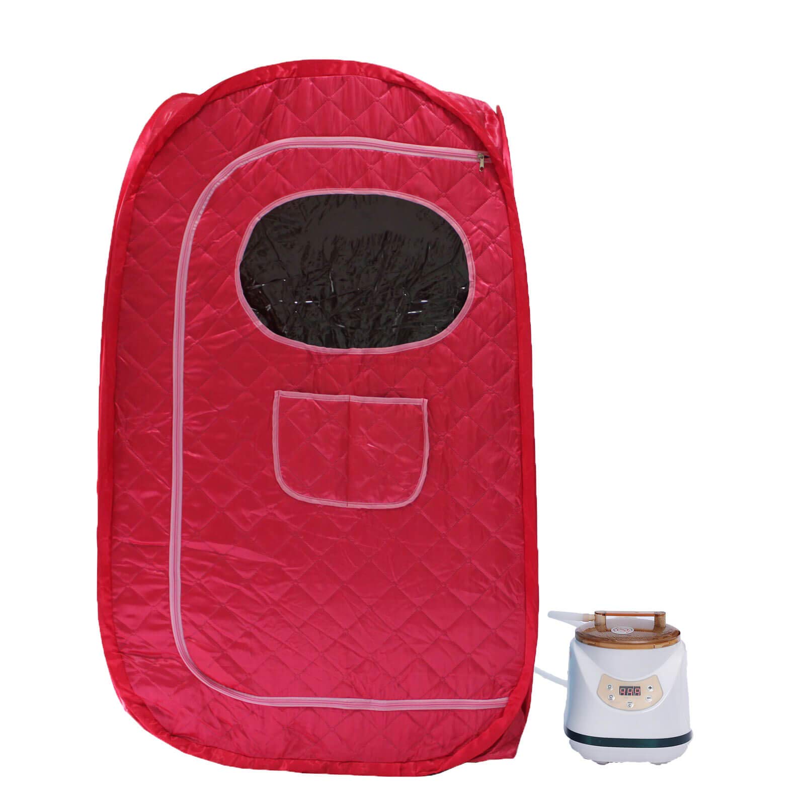 Tenda sauna,sauna a vapore portatile,sauna residenziale personale 220 V 2.8 L 1500 W Spina UE (1,5 anni di garanzia) Rossa