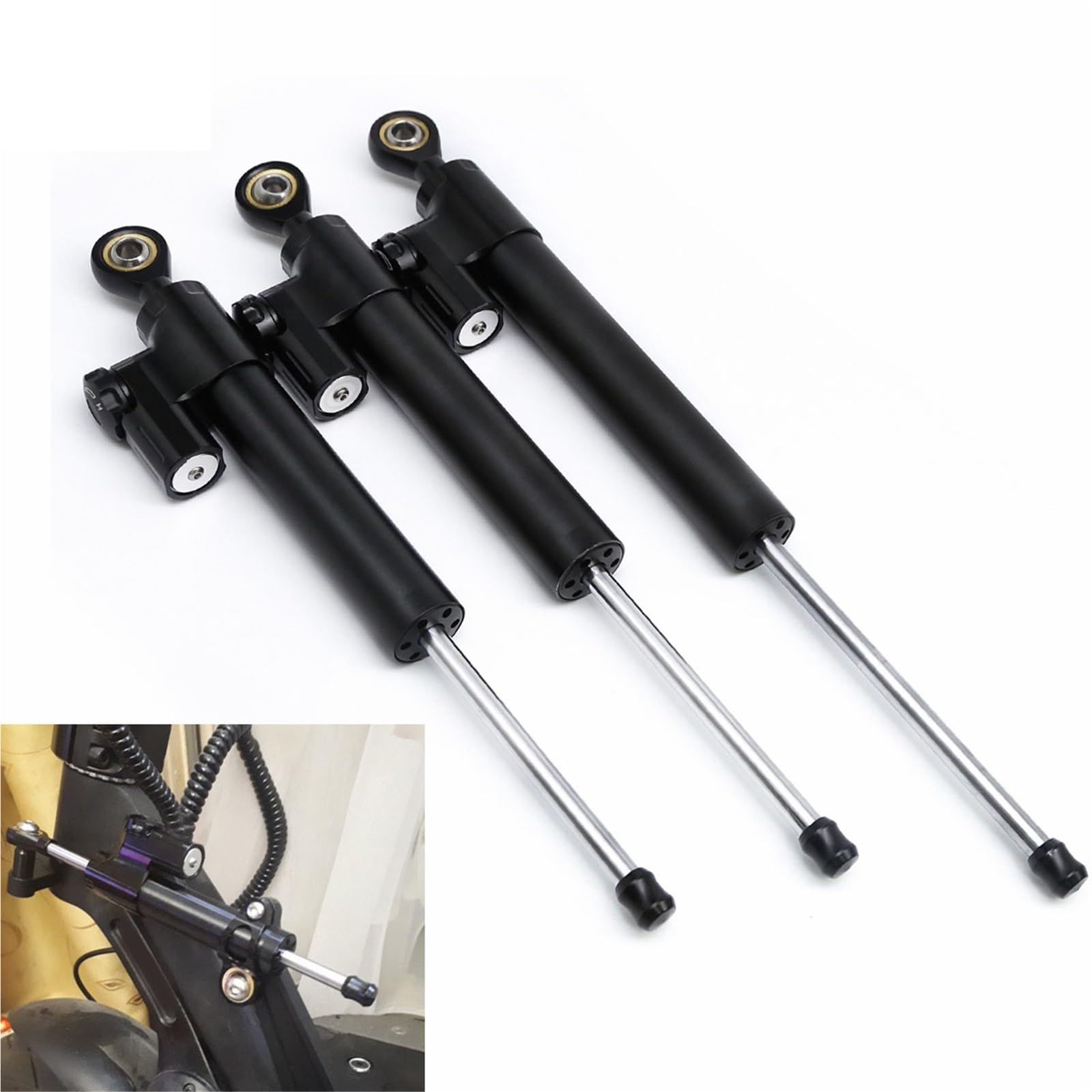 Amortisseur De Direction Universel en Aluminium CNC 255, 295mm, 355mm, 2025mm, pour Yamaha YZF R1 R3 R6 R7 R9 R125 R25 MT-07 MT09 FZ1 FZ6 XJR1300