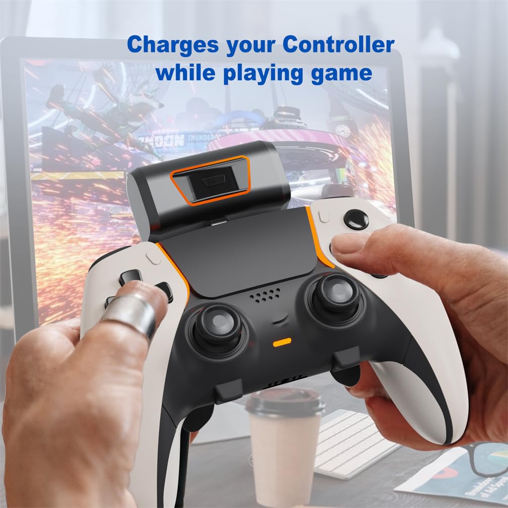 Batteria ricaricabile per caricabatterie wireless, ricarica rapida e alta capacità per controller gamepad