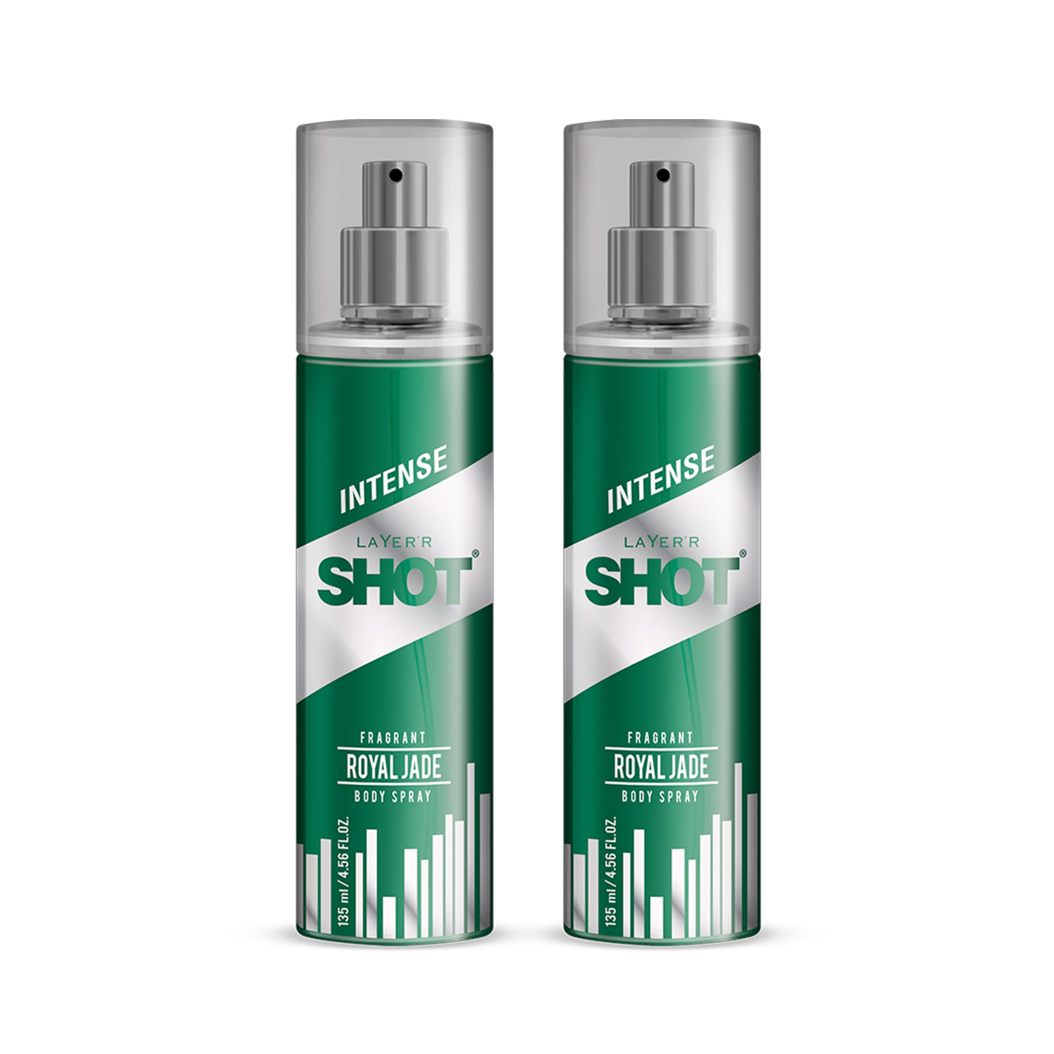 Layer'r Shot Royal Jade Fragrant Body Spray Combo For Men 2 x135ml | Long-Lasting Premium Fragrance Herbal & Fruity Blend Scent | Perfume For Body & Clothes | Deodorant Gift For Men-image-31