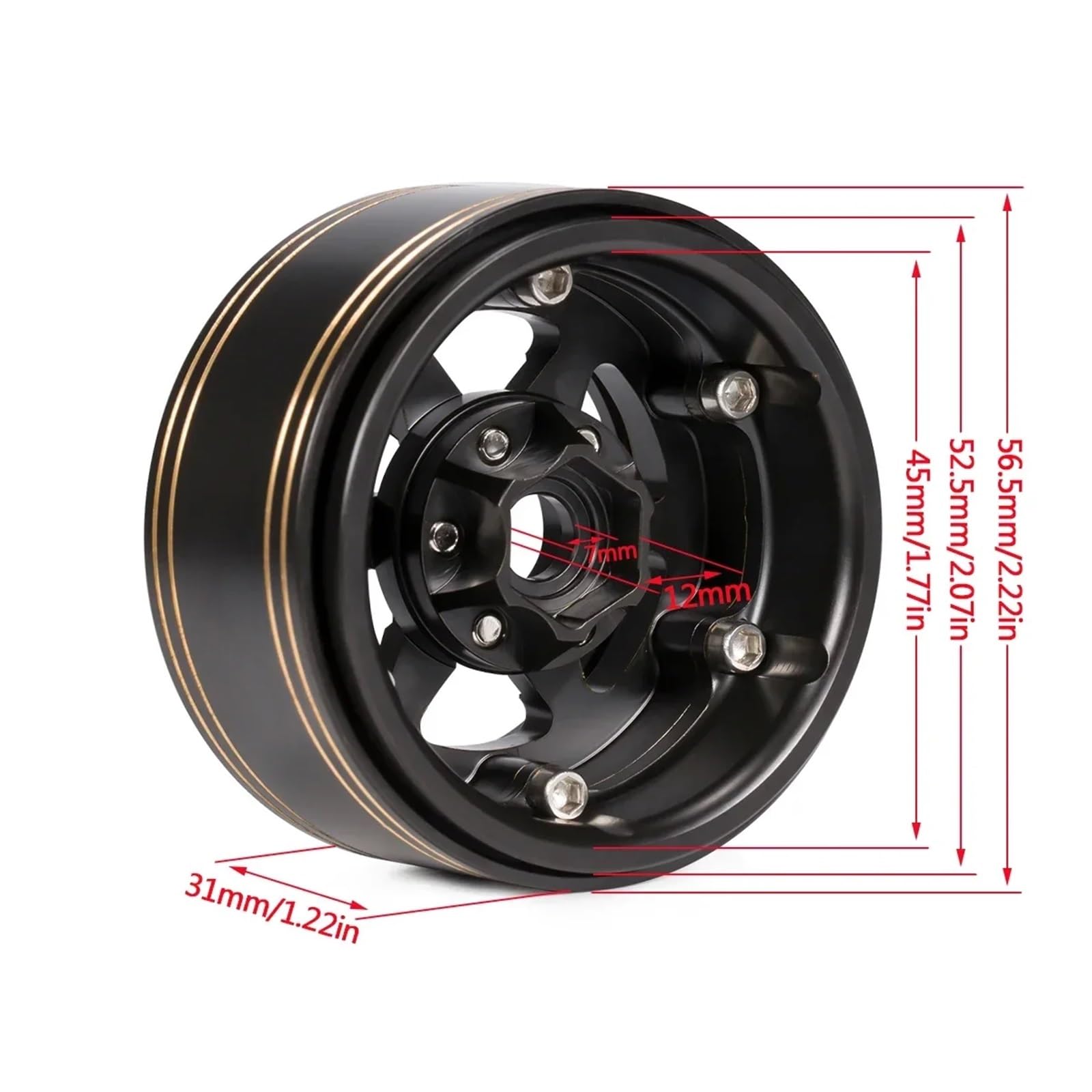 Per Scx10 Pro Vs4 Vrd Kit In Carbonio Per Trx4 D90 1/10 Rc Parti Aggiornamento Auto Ottone 1.9 Cerchioni Beadlock 239G Pezzi Bilancia Hardware Ricambi Modellini RC