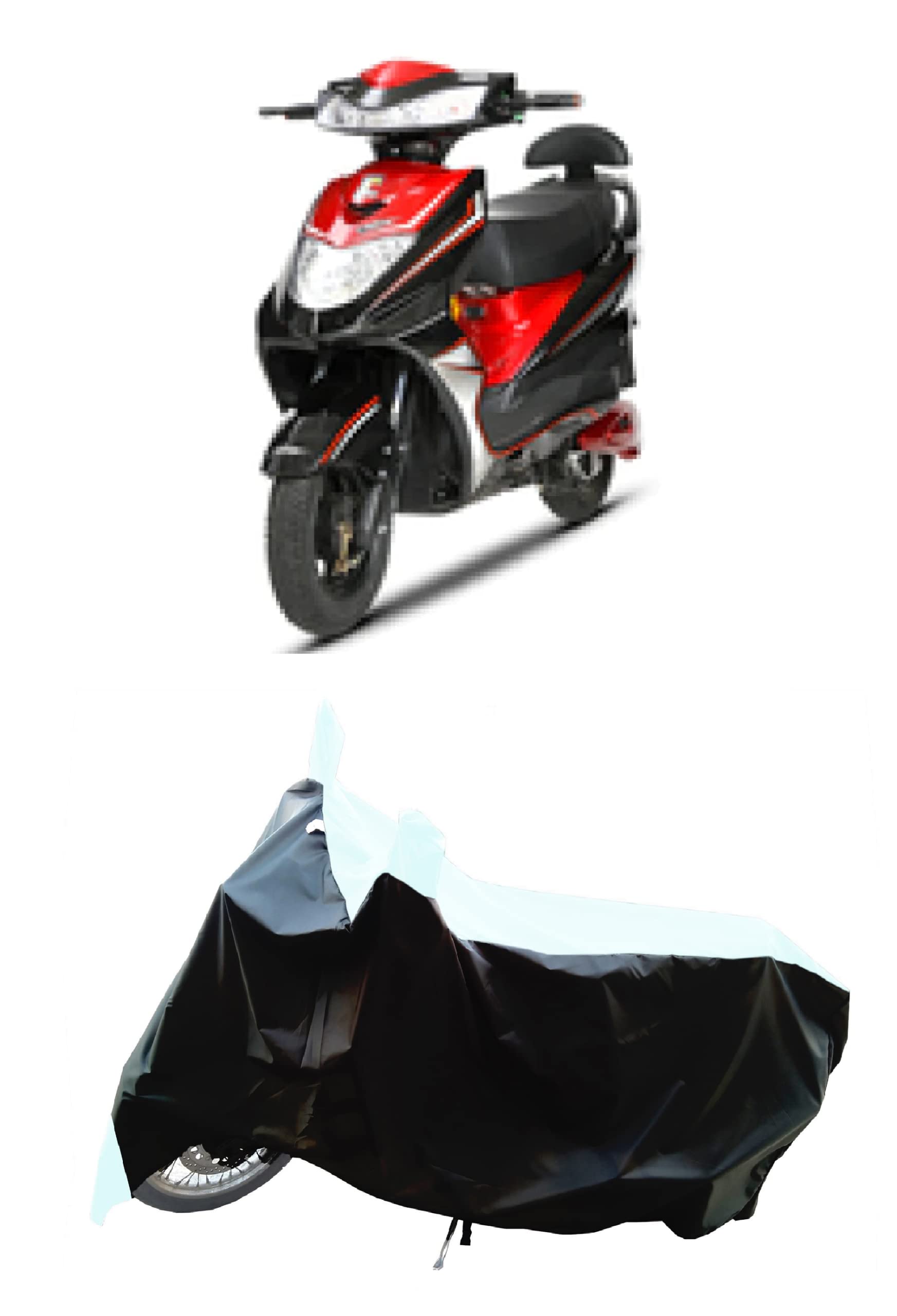 Coxtor Bike Body Cover for Ujaas Energy EGo BS6 UV Protection & Water Resistance 190 T Fabric (White Patta)