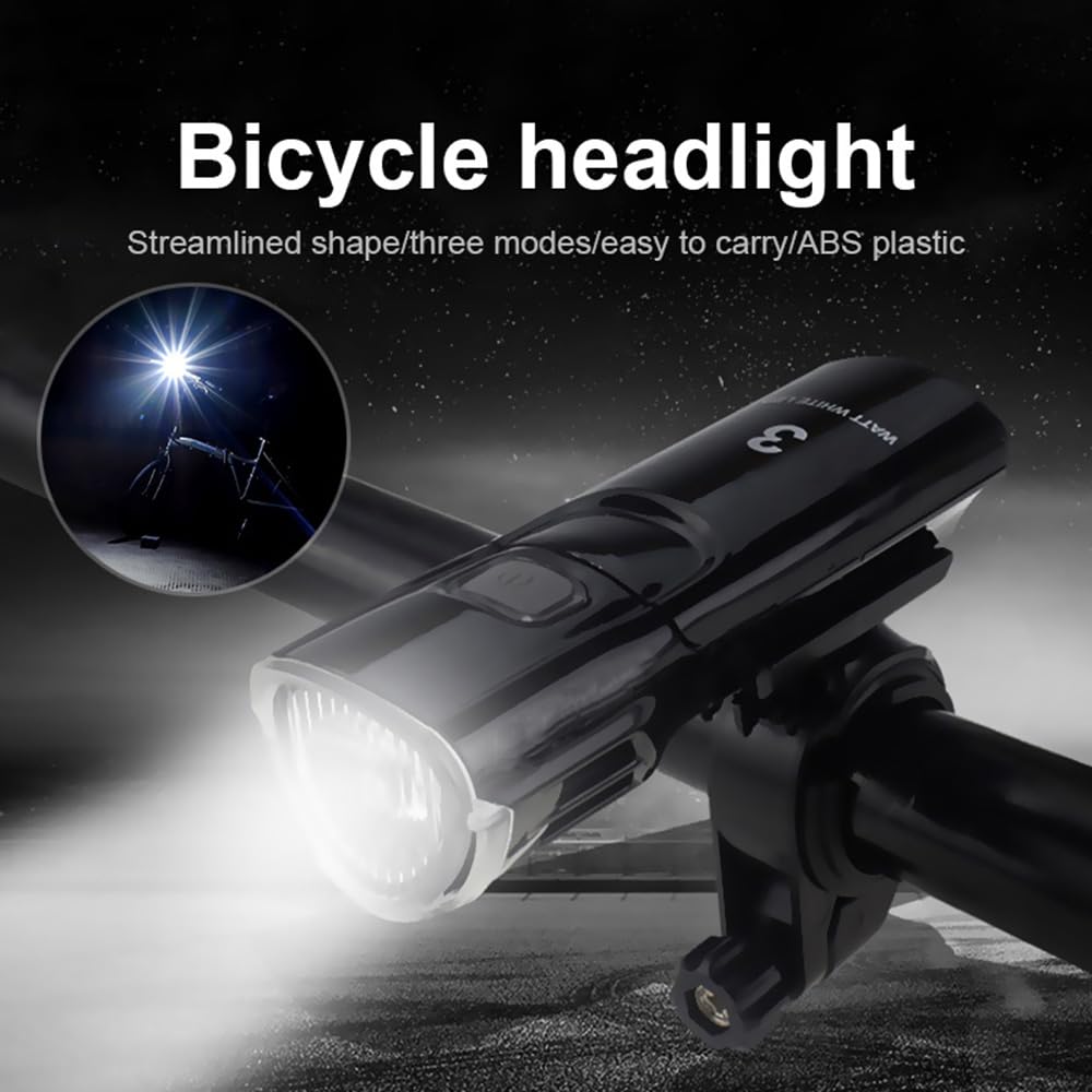 Faro Anteriore a LED da 3W per Bicicletta, Impermeabile, Potente Faro da Ciclismo, Torcia a LED, Batteria AAA, Lampada per MTB.
