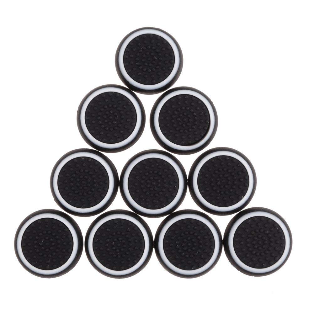 Silicone Thumbsticks Joystick Tappi per / PS4 / Xbox One/Xbox 360 Wireless Controller Ps3 2 Pair/Bianco e Nero