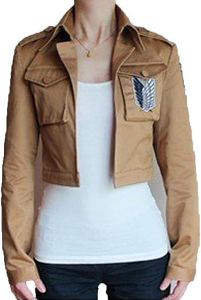 Attack on Titan Scouting Legion Khaki Cosplay Custom Jacket Women Size Medium
