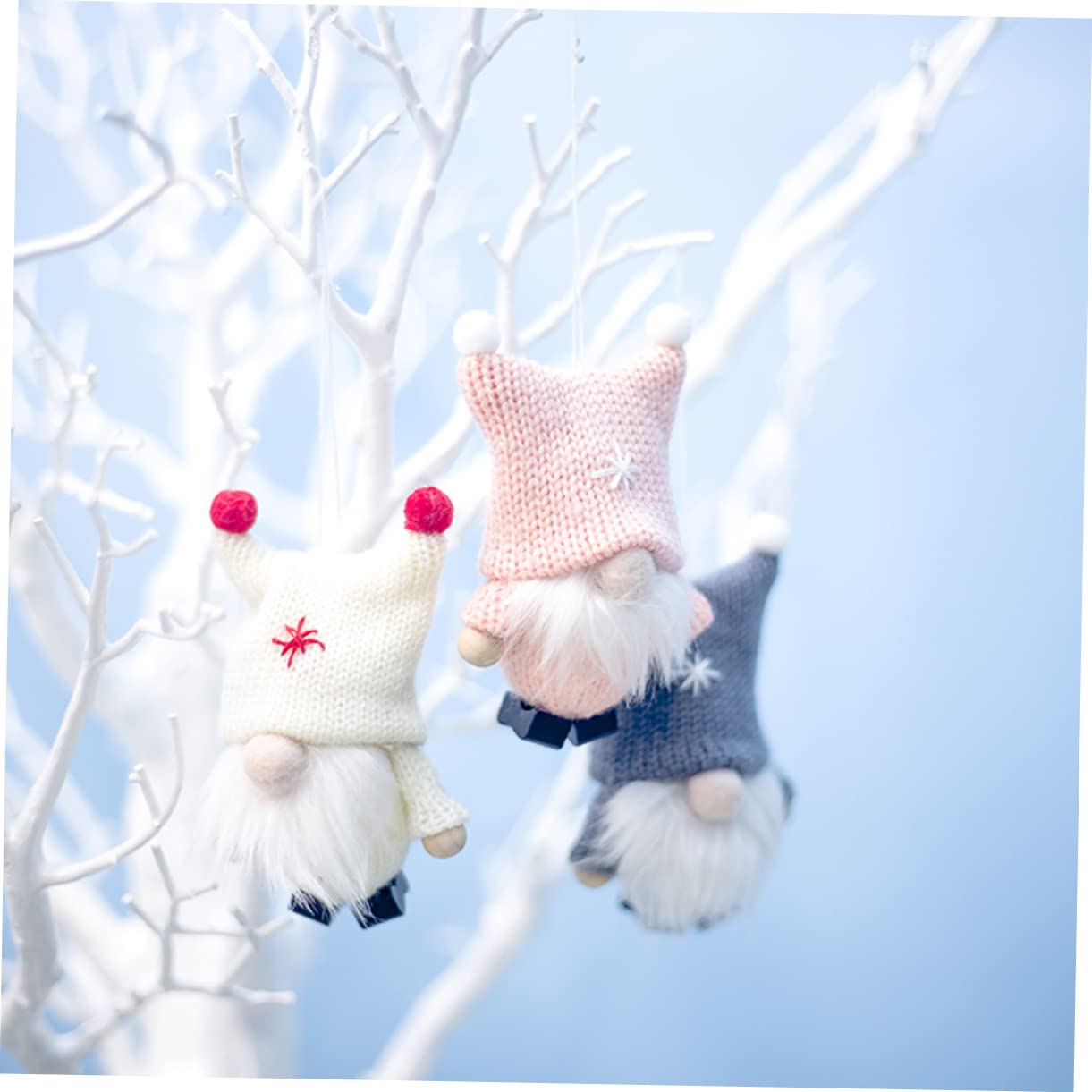Amosfun STK Krippenschmuck Weihnachten Skandinavisch Weihnachtsmann Dekoration Verzierung Gefüllte Weihnachtswichtel Weihnachtszwerge Schwedische Tomte Ornament Nordisch Kunsthandwerk