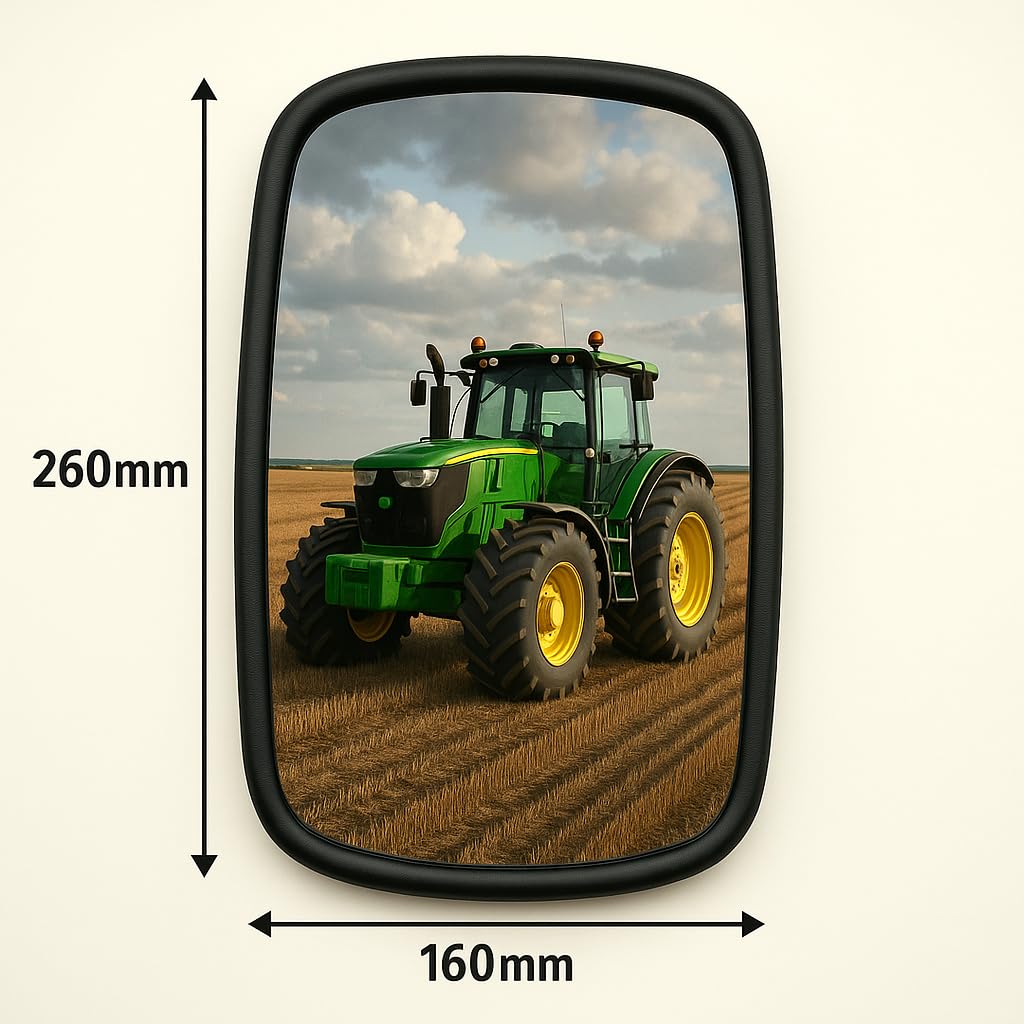 Juego de 2 espejos retrovisores exteriores para tractor, 260 x 160 mm, diámetro 14-23