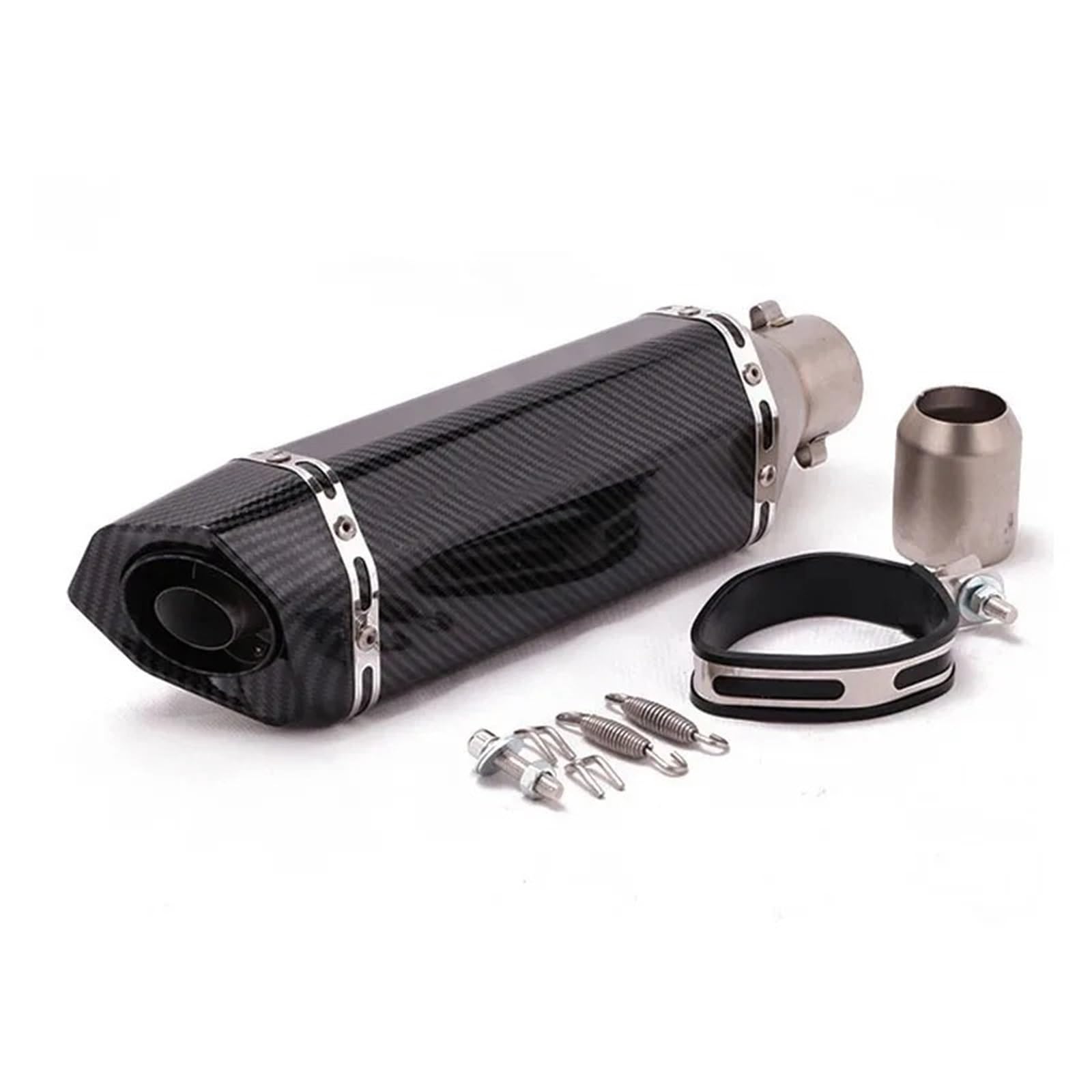 Silenciador de escape universal para motocicleta de 51 mm Escape Moto Silenciador moto(C 370mm)