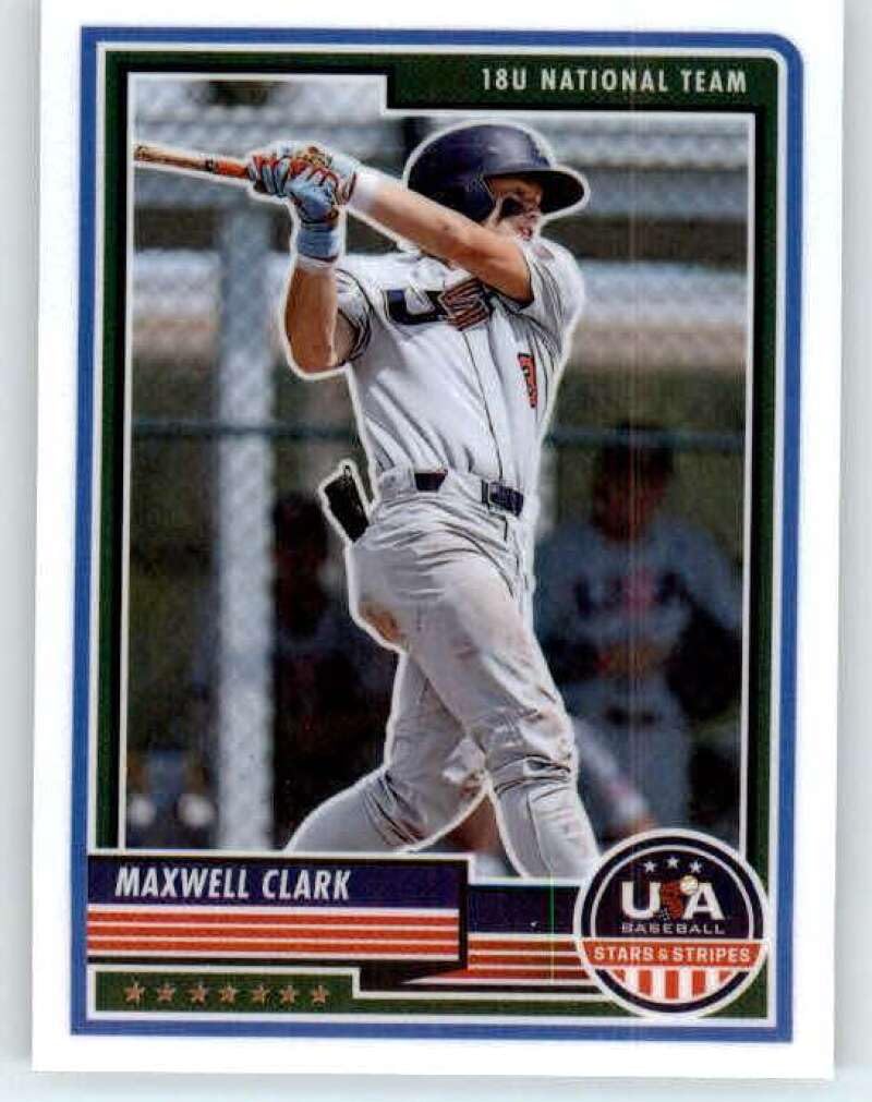 スポーツ選手 Baseball COLLECTORS TRADING CARDS Amazon.com: 2023 Panini USA Stars and Stripes #42 Maxwell Clark