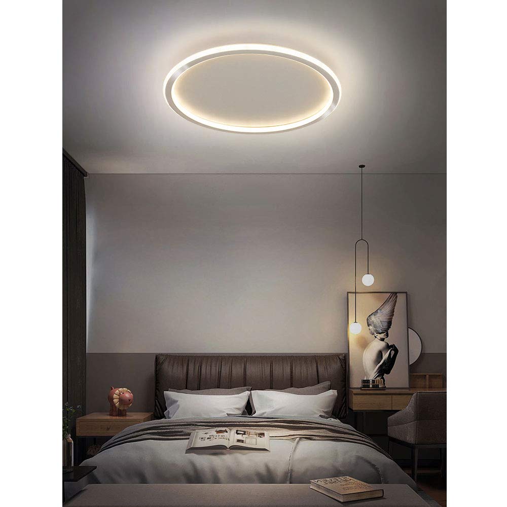 Lámpara de techo LED de montaje empotrado Lámpara de techo interior redonda simple para el hogar Regulable 3 temperaturas de color en una luminaria Luminaria Delgada 1.9 pulgadas Delgada Adecu