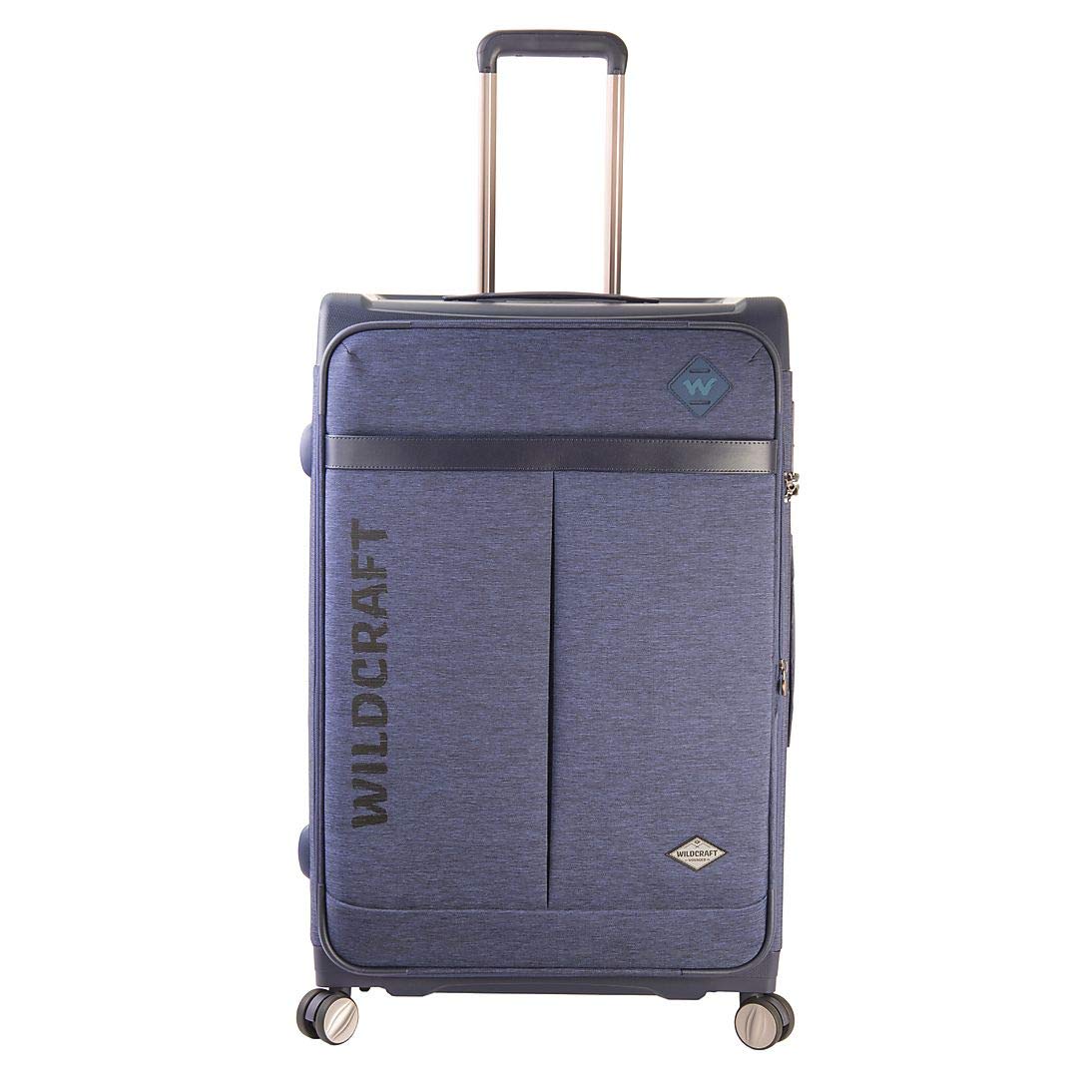 Wildcraft Capella Dk_Blue Fabric Soft Spinner Travel Suitcase (12214)-Large (WxDxH : 46.5x31x75.5 CM)