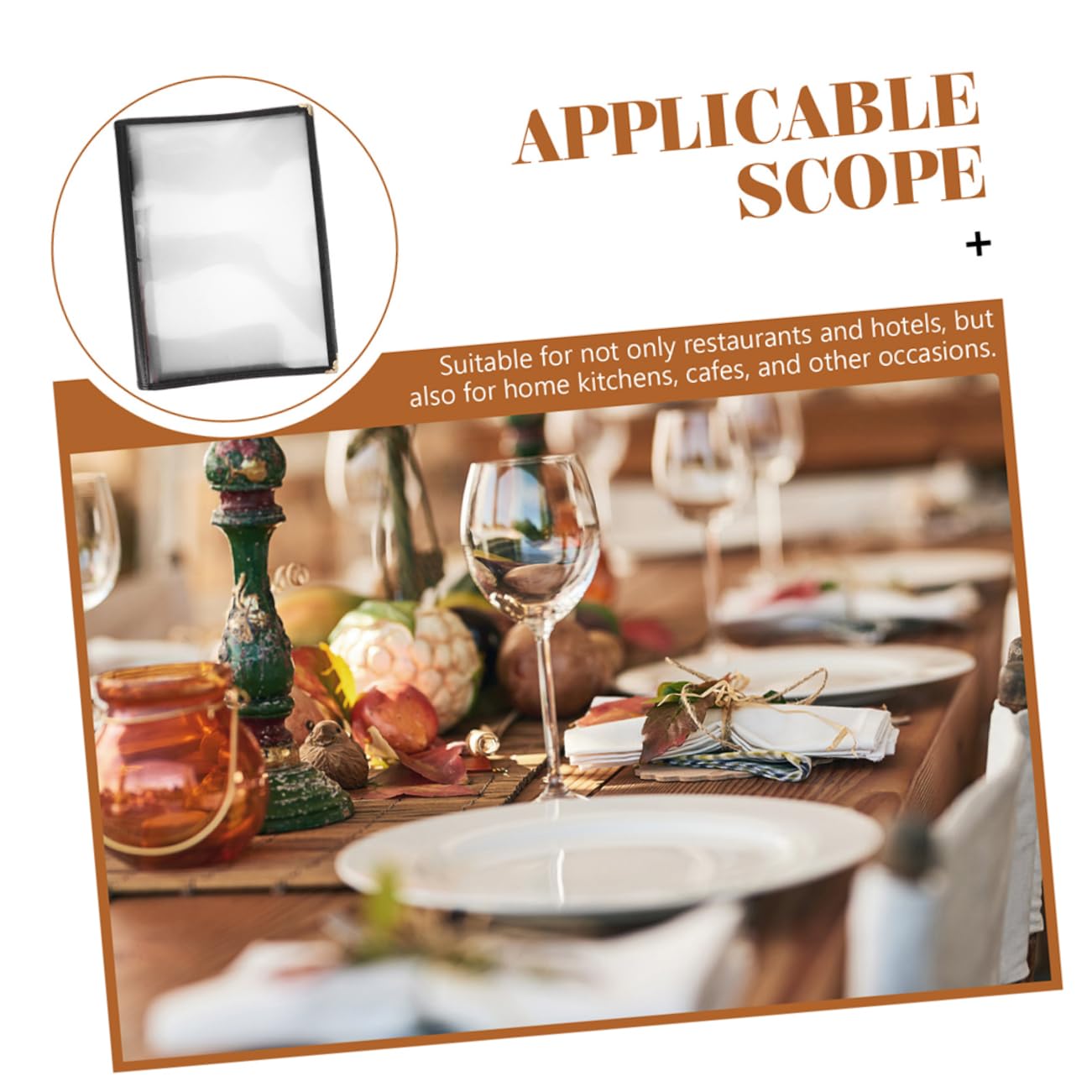 OUNONA Menu Cover Holder Pages PVC Menu Folder for Restaurants and Cafes and Design DIY for Food and Drinks