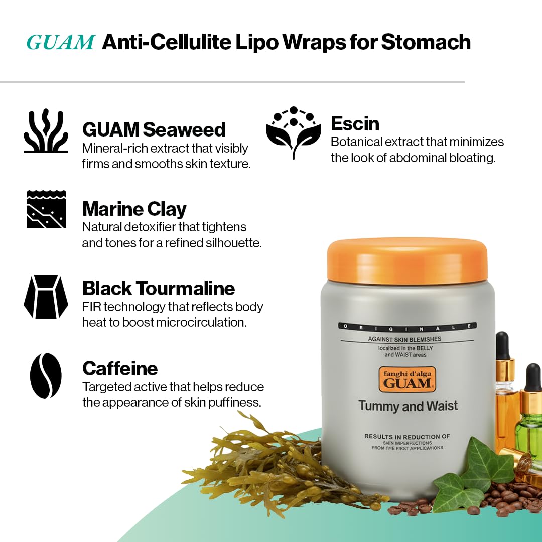 Guam Algas Marinas Mud Vientre y Cintura Cuerpo Crema 1 kg