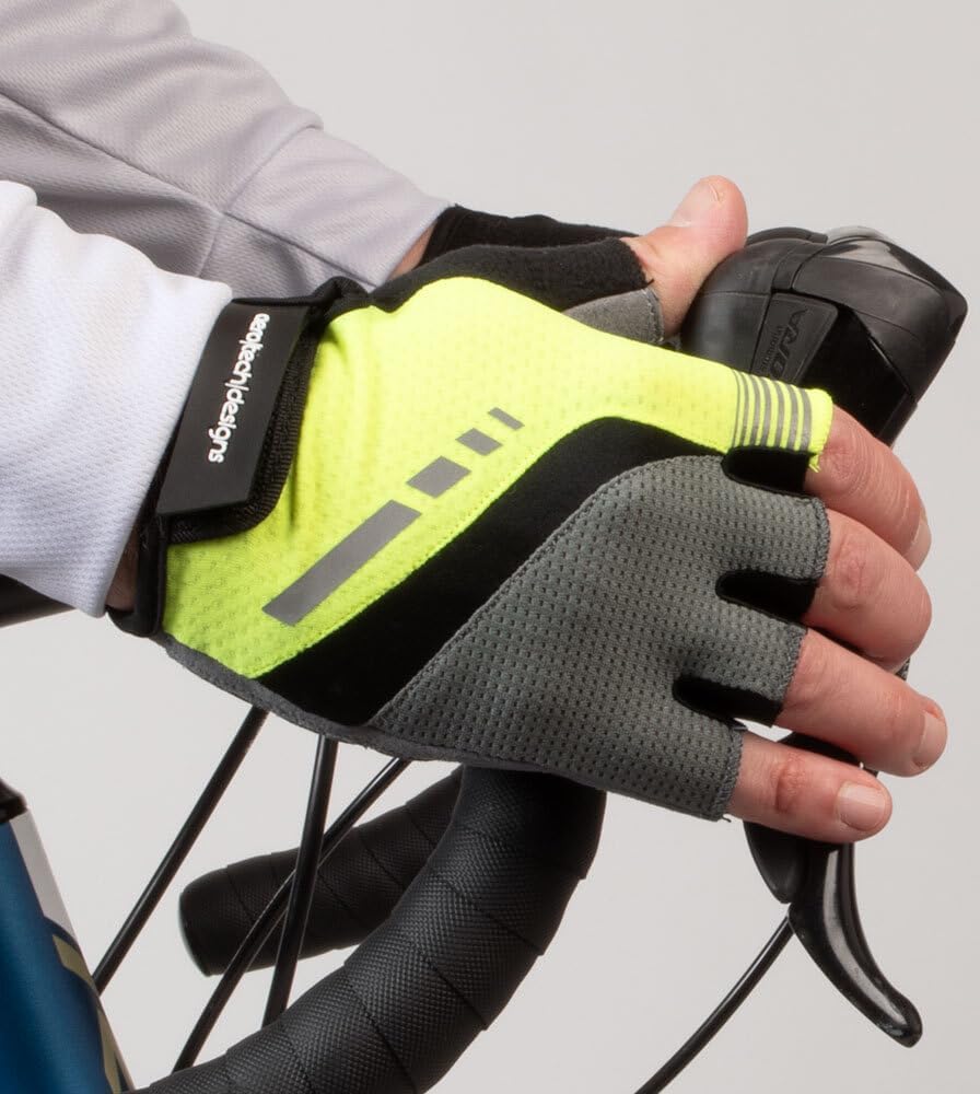AERO|TECH|DESIGNS | Lightweight Cycling Gloves | Breathable Padded Palm Fingerless Glove
