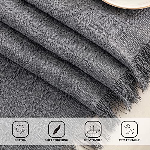 MYSKY HOME Couch Cover for 2 Cushion Couch Sofa Covers for Living Room Sectional Couch Covers Bed Throw Geometrical Sofa Slipcovers for Dogs 71" x 118", X-Large, Grey